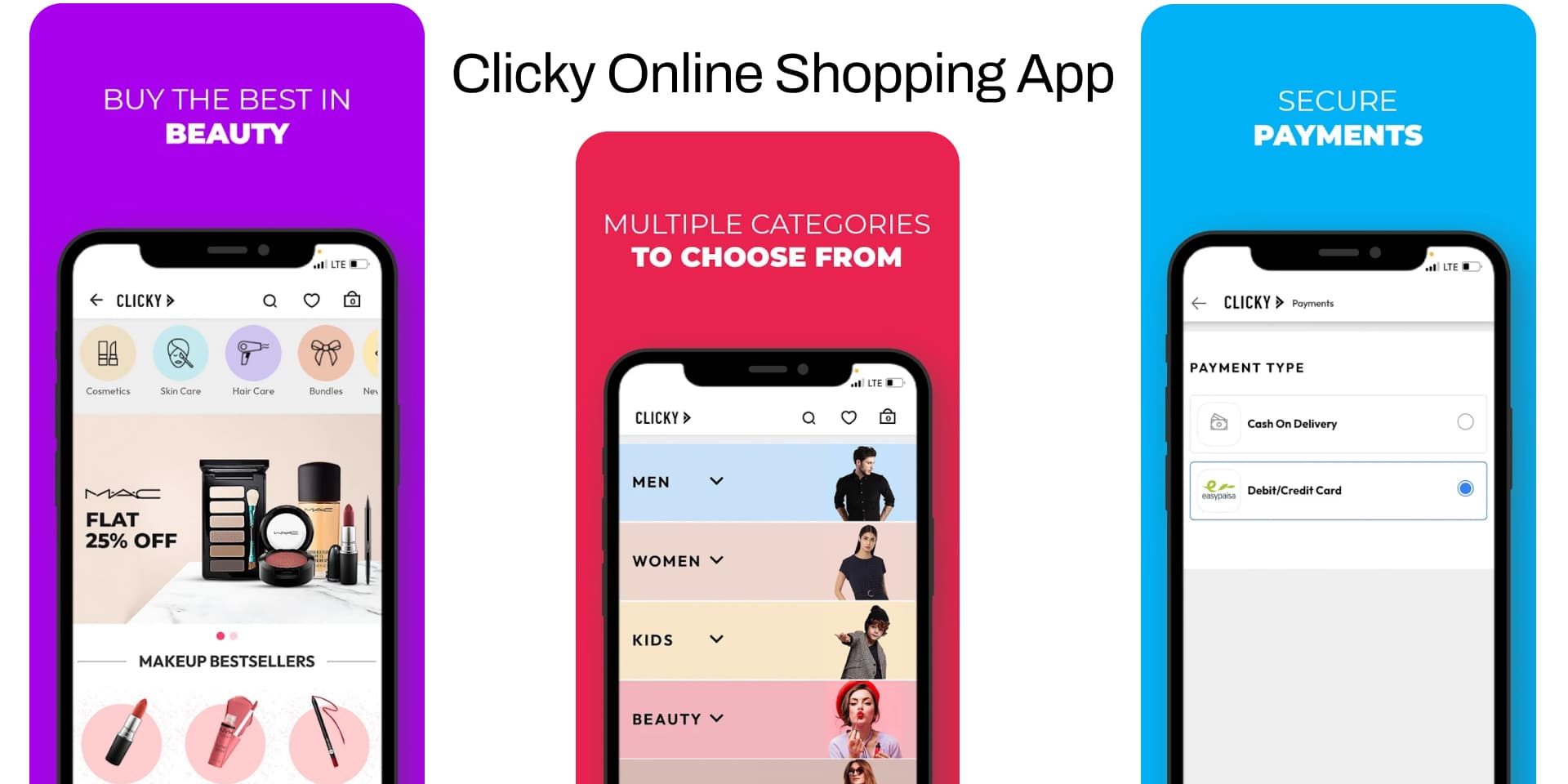 Clicky Online Shopping App